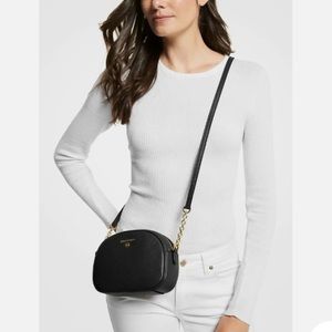 Michael Kors Black Leather Camera Bag